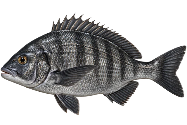 감성돔(Acanthopagrus schlegelii) 옆모습 그림