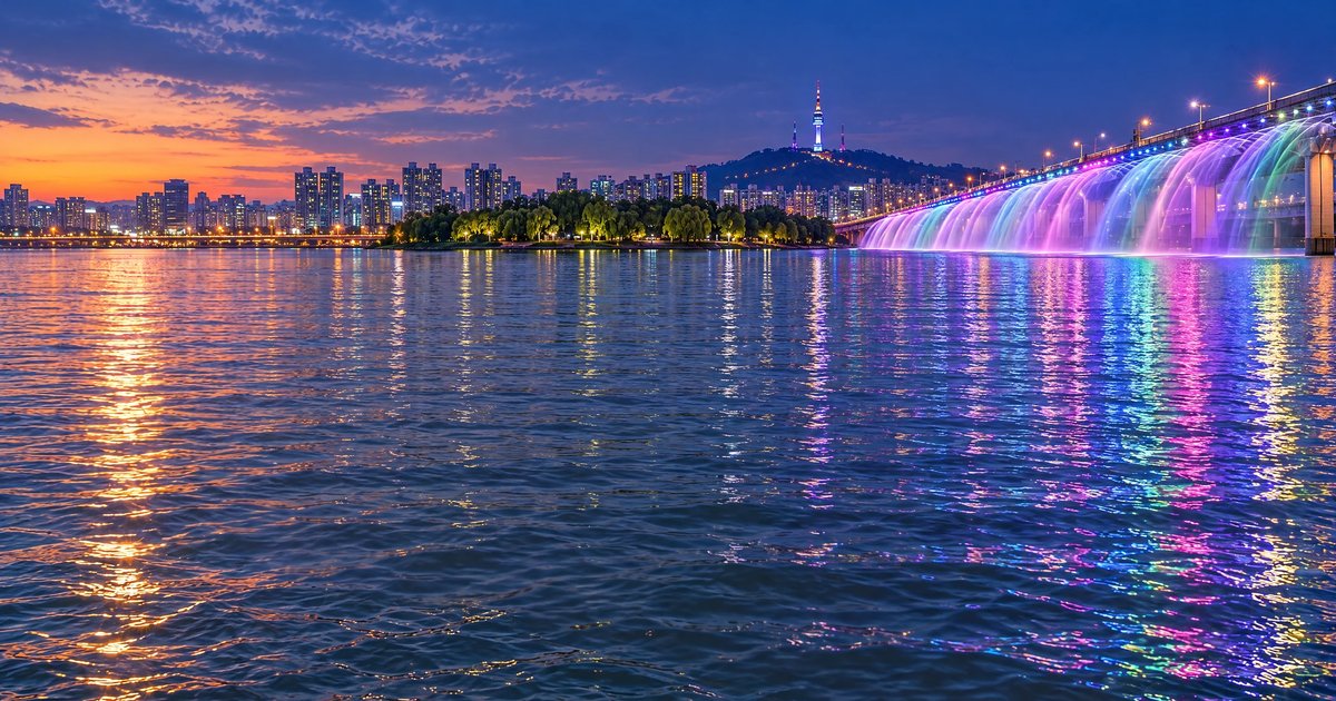 반포 서래섬 낚시터 풍경 — 배 위에서 본 모습
